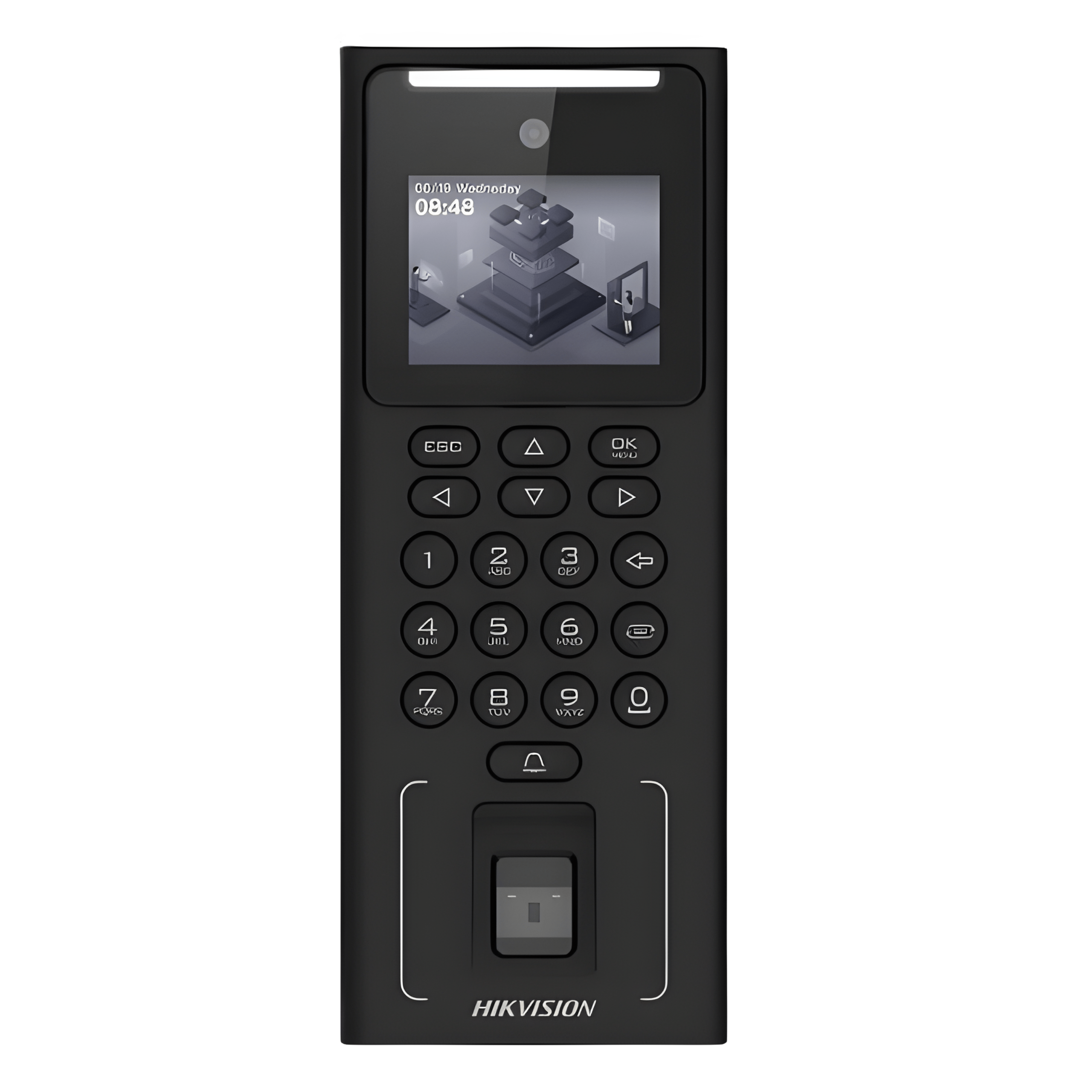 Hikvision DS-K1T321EFWX-B – Terminal de control de acceso con huella, tarjeta, código y conectividad Wi-Fi/Bluetooth