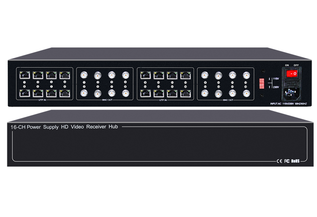 BL-F16P36-HD – 16-CH 36VDC Power Supply HD Video Receiver Hub