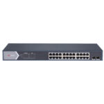 Hikvision DS-3E1526P-SI – Switch PoE inteligente 24 puertos Fast Ethernet + 2 Gigabit, gestión web, VLAN y vigilancia IP