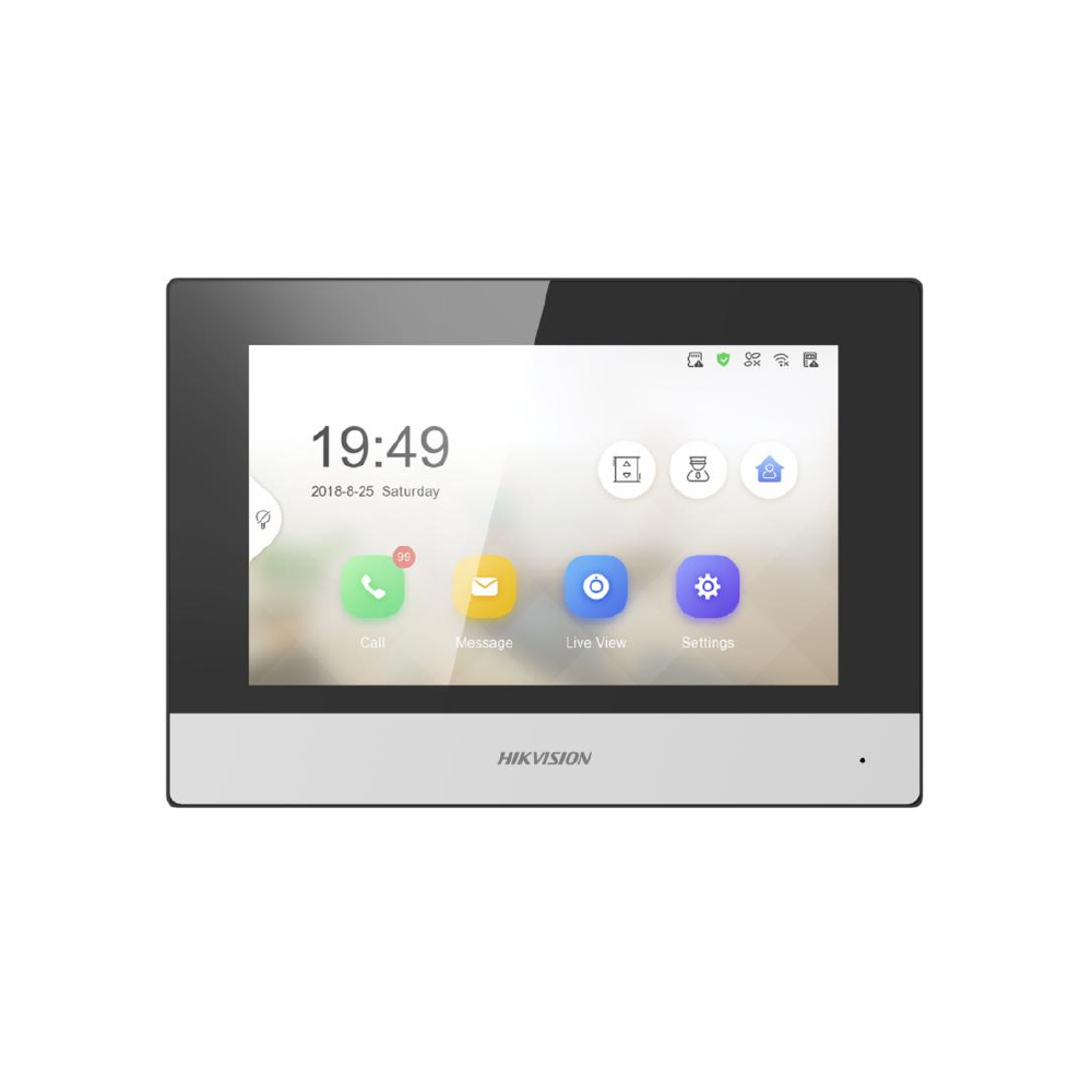 Hikvision DS-KH6320-WTE1 – Monitor interior IP 7″ táctil, PoE, Wi-Fi, multicomunicación
