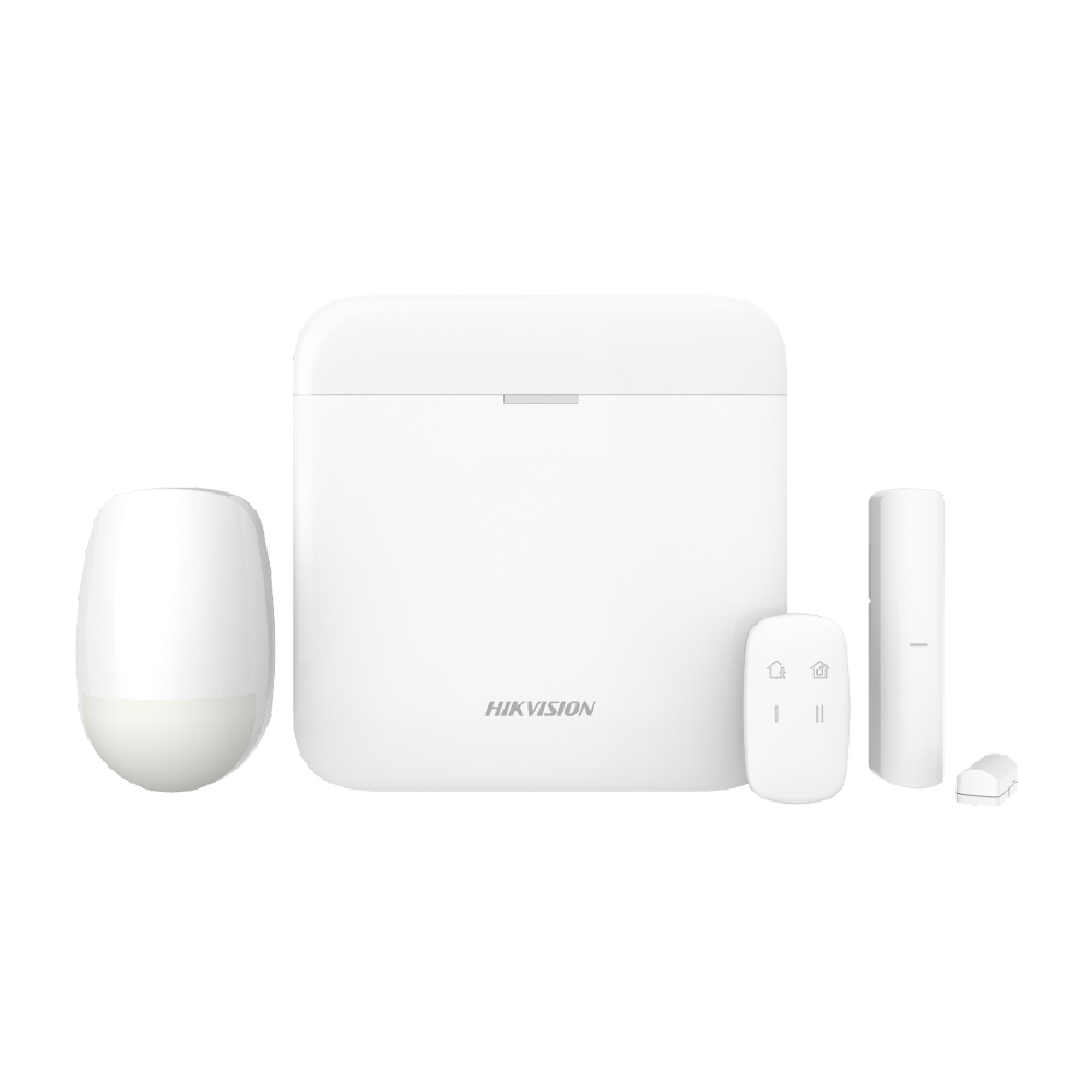 Hikvision DS-PWA48-KIT-WB – Kit de alarma inalámbrica AX Pro, 48 zonas, Wi-Fi, GSM, app móvil