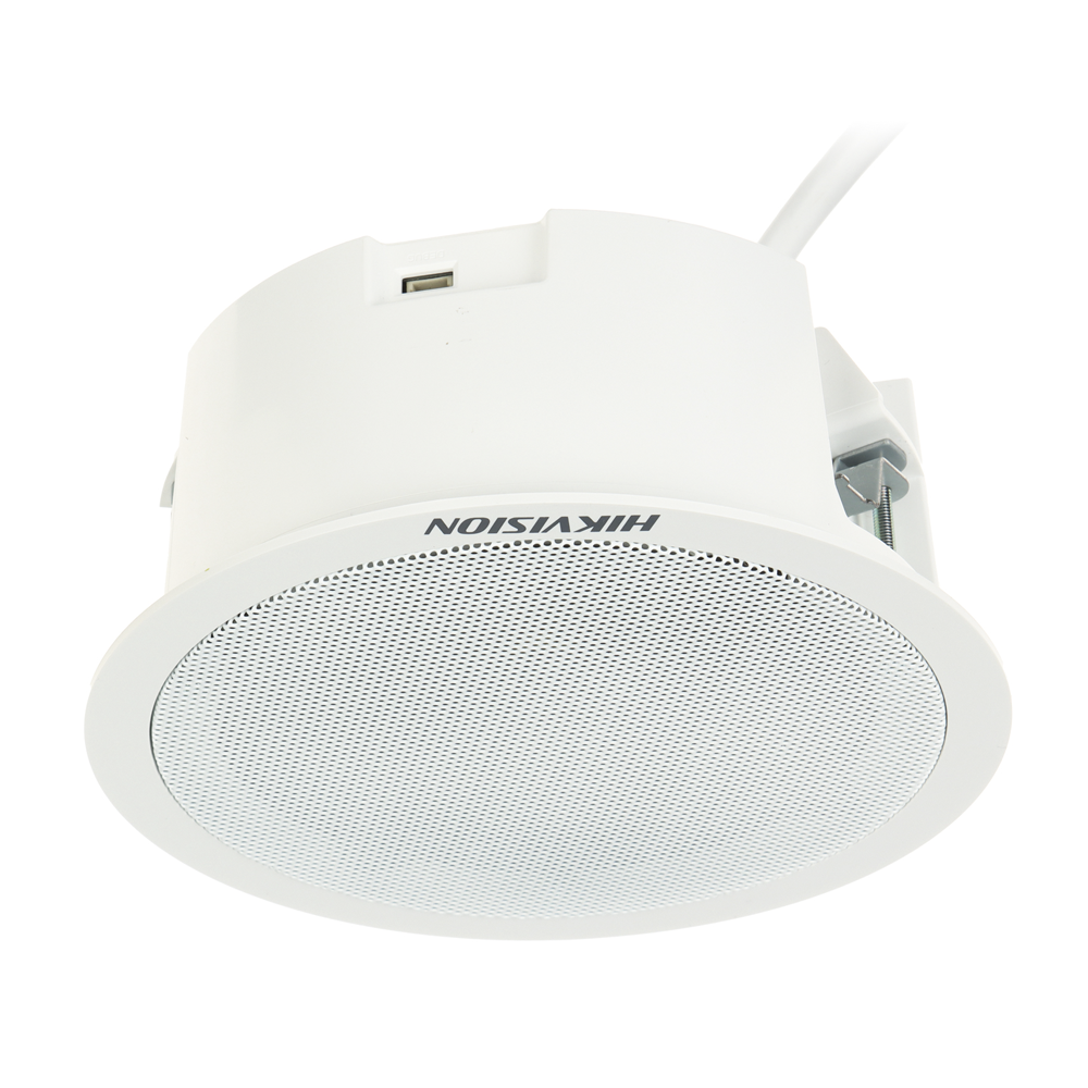 Hikvision DS-QAZ1206G1-BE – Altavoz de techo IP 6 W, PoE, difusión en red para megafonía profesional