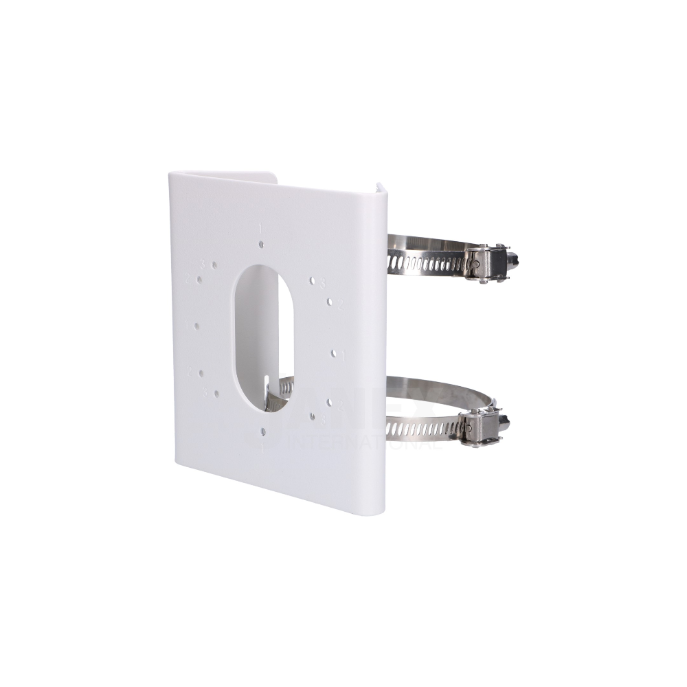 Hikvision DS-1275ZJ-S-SUS – Soporte de montaje en poste de acero inoxidable para cámaras de seguridad