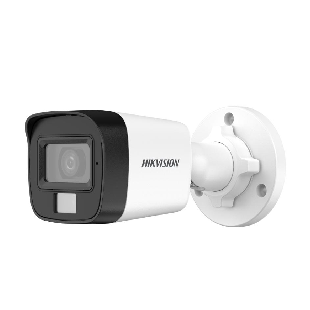 Hikvision DS-2CE16D0T-LFS – Cámara Bullet 2 MP 1080p 4-en-1 Smart Dual-Light con audio y lente fija