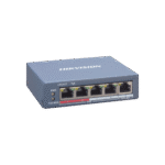 Hikvision DS-3E1105P-EI-M – Switch PoE de 4 + 1 puertos (4 PoE), montaje en rack 1U