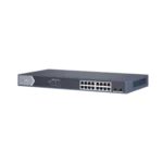 Hikvision DS-3E1518P-SI – Switch PoE de 16 puertos Gigabit + 2 SFP, 135 W, gestión para CCTV