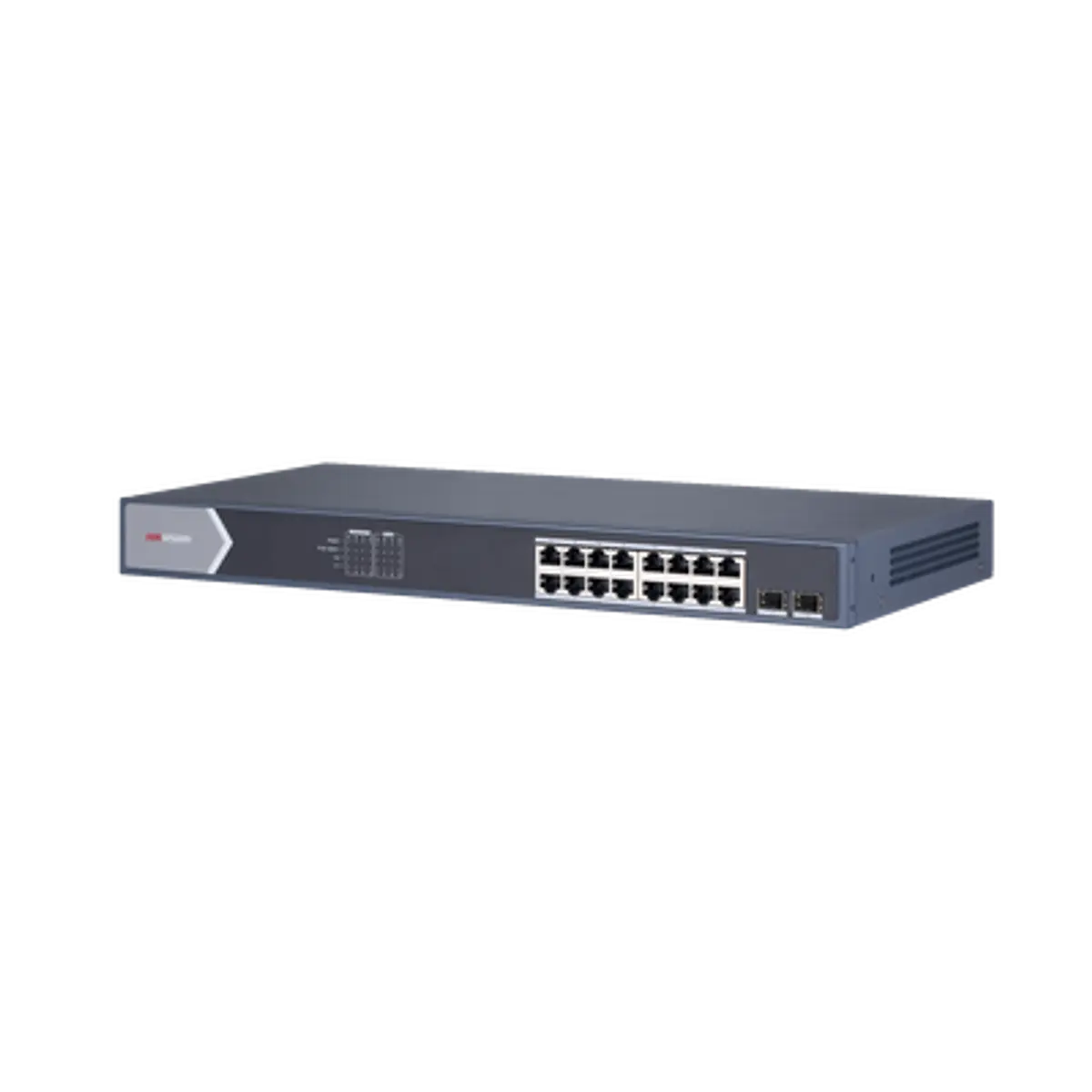 Hikvision DS-3E1518P-SI – Switch PoE de 16 puertos Gigabit + 2 SFP, 135 W, gestión para CCTV