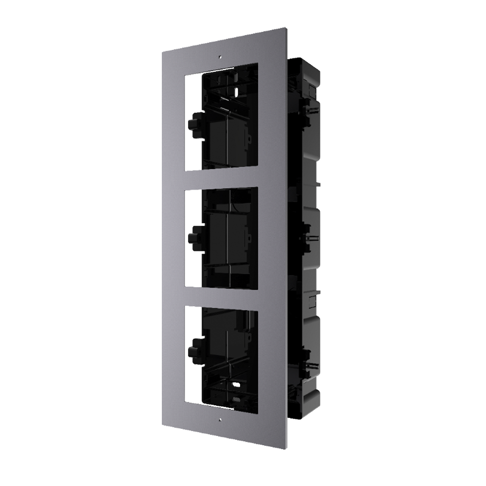 Hikvision DS-KD-ACF3 – Marco triple para módulos de videoportero modular