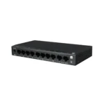 UTEPO SF10P-FHM – Switch PoE 10 Puertos (8 PoE+ + 2 Uplink), 96W, 250 m Extendido, Metal Industrial