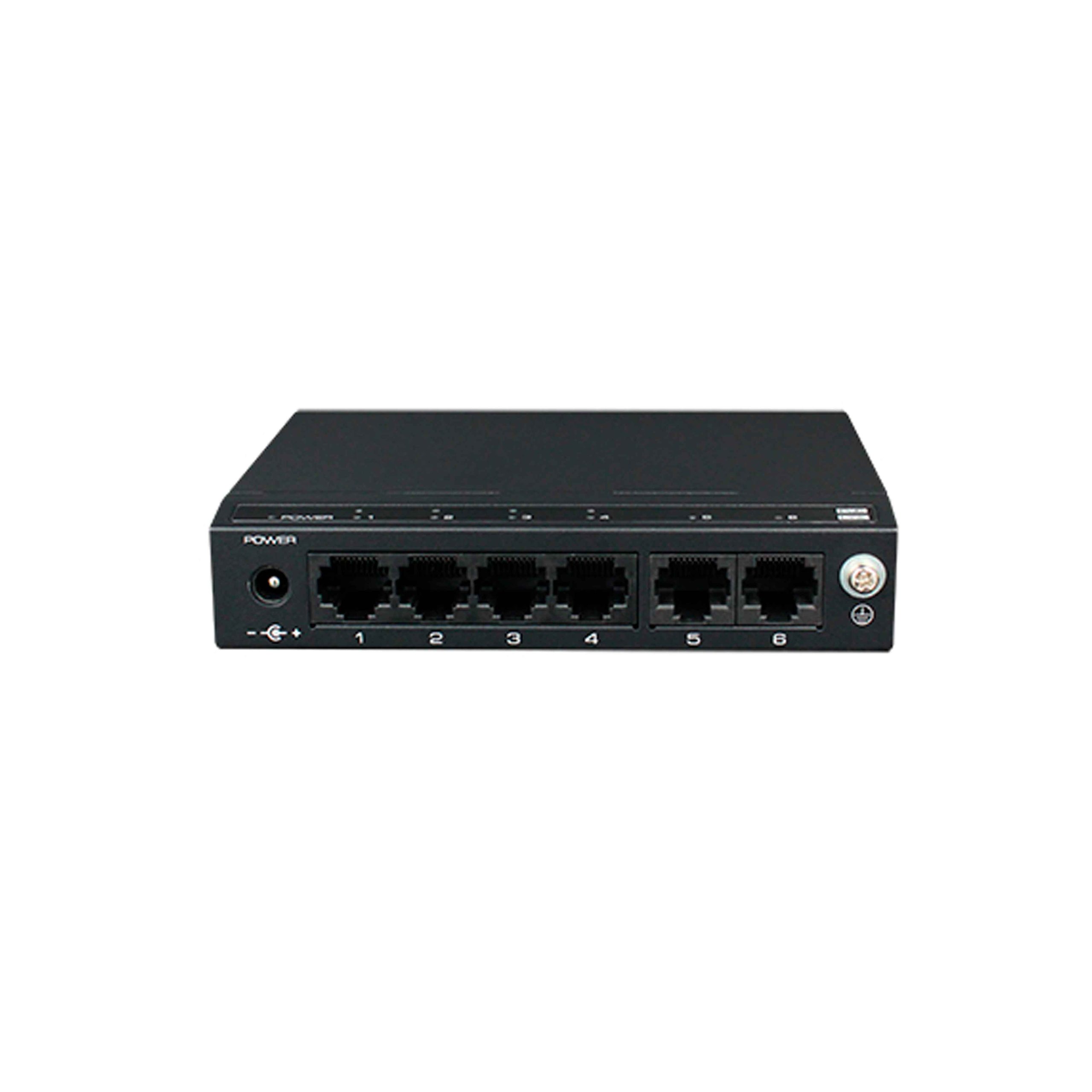 Utepo SF6P-FHM – Switch PoE 6 puertos 10/100 Mb, 4 PoE + 2 uplink, modo extendido 250 m y protección industrial