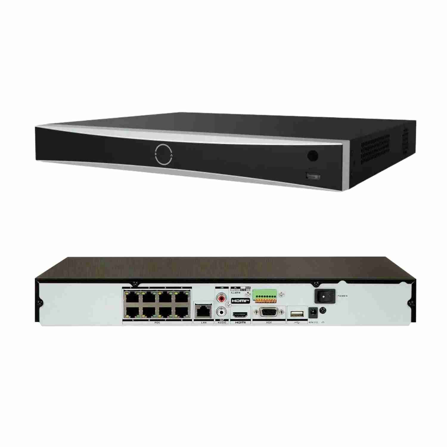 Hikvision DS-7608NXI-K2/8P – NVR 8 canales PoE 4K con inteligencia AcuSense