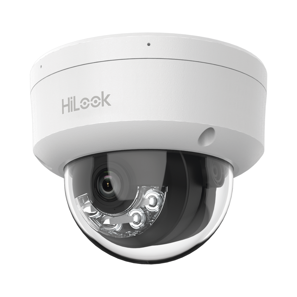 HiLook IPC-D120HA-LUC – cámara IP tipo domo 2 MP con audio y luz híbrida
