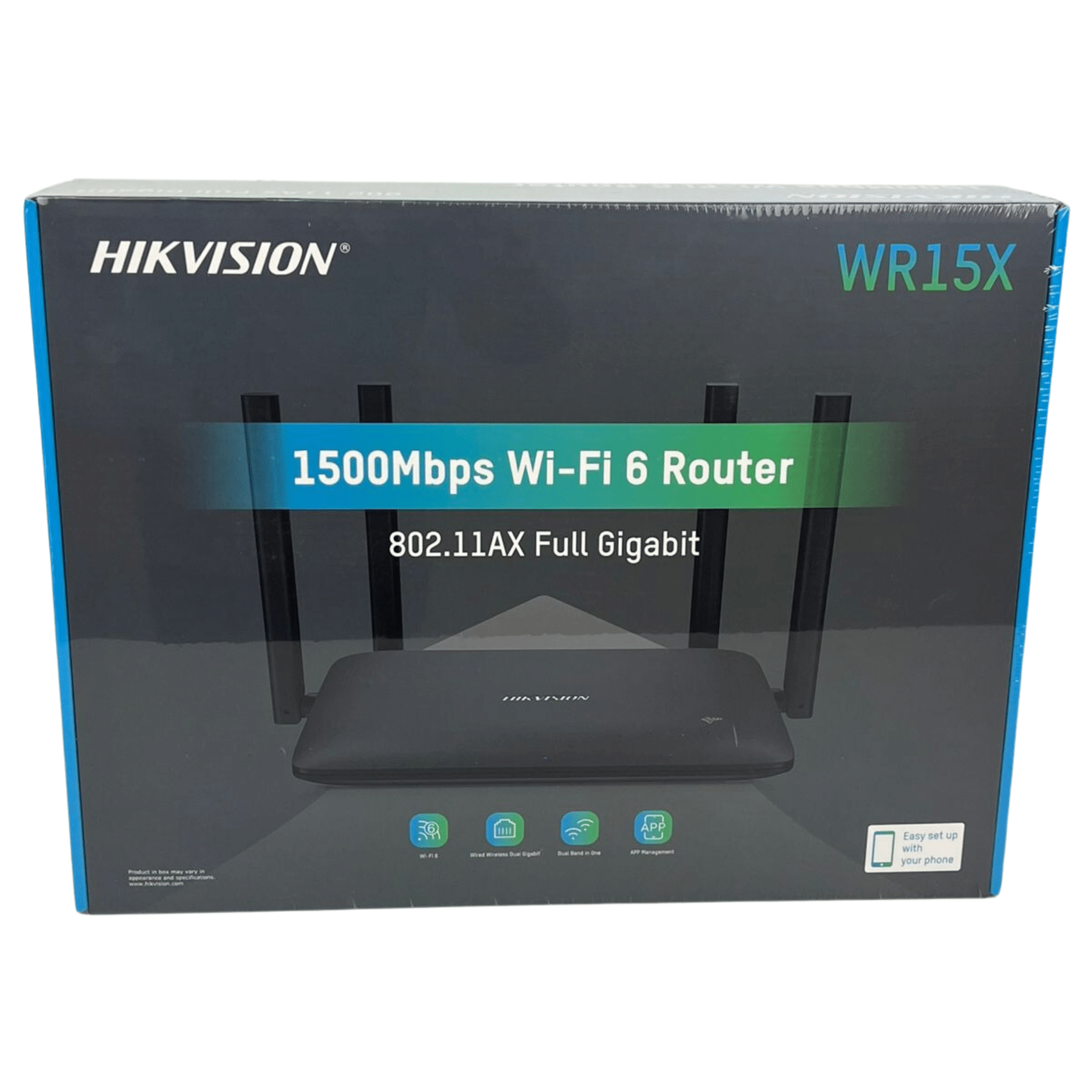 Hikvision DS-3WR15X-H – Router WiFi 6 AX1500 doble banda con soporte Mesh