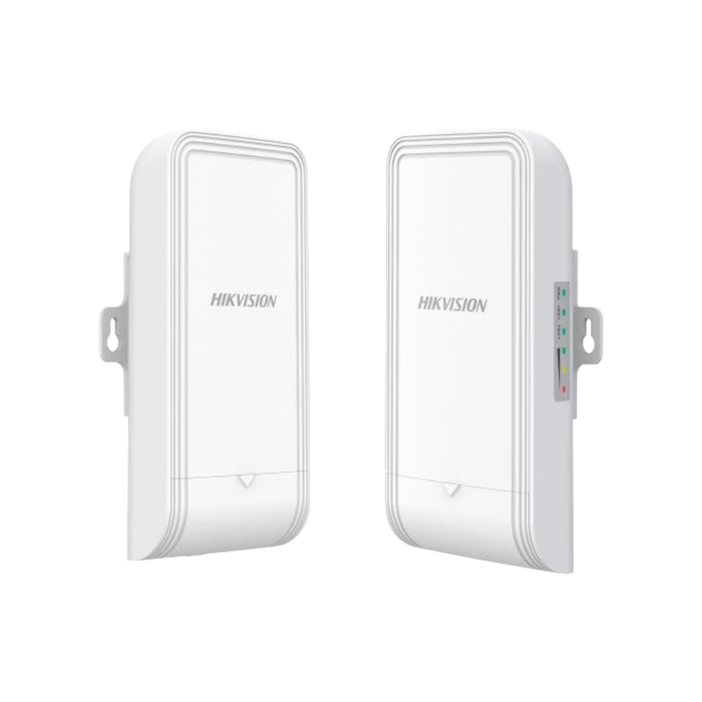 Hikvision DS-3WF1000-EI-2N/P – Kit de puente inalámbrico de exterior 2.4GHz 300Mbps hasta 1 km con salida PoE